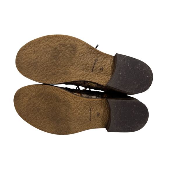 Womens Unity in Diversity Brown Velvet Floral Lace Up Boots Sz 37 7 Portugal - Picture 5 of 10